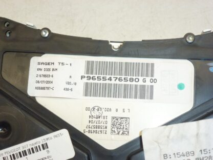 Tacho Peugeot 307 186 Tausend km 9655476580G00 – Bild 2