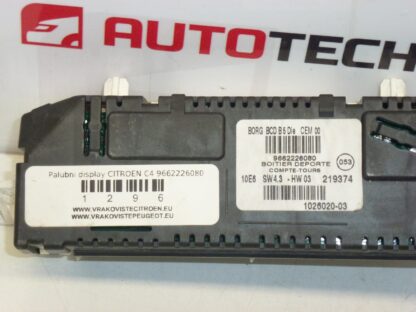 Armaturenbrett Drehzahlmesser Citroën C4 9662226080 6106E2 – Bild 2