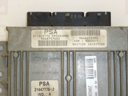 Steuergerät Sagem S2000-1 1.8 16V 9644674980 9648707680 1938FG – Bild 4