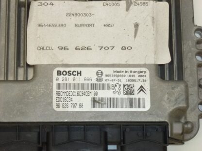 ECU Bosch EDC16C34 Citroën Peugeot 0281011966 9662670780 – Bild 4