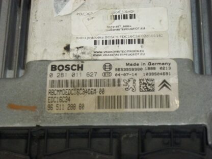 ECU Bosch EDC16C34 Citroën Peugeot 0281011627 9651128880 – Bild 3