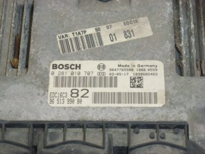 Steuergerät Bosch EDC16C3 1.4 HDI 0281010707 9651399080 – Bild 3