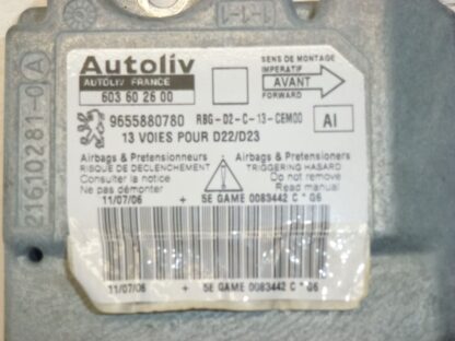 Peugeot 407 Airbageinheit 9655880780 6545HW – Bild 2